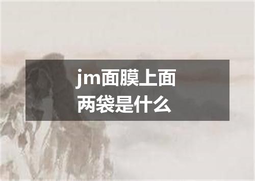 jm面膜上面两袋是什么