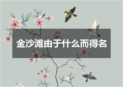 金沙滩由于什么而得名