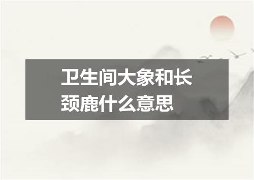 卫生间大象和长颈鹿什么意思