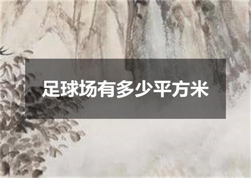 足球场有多少平方米