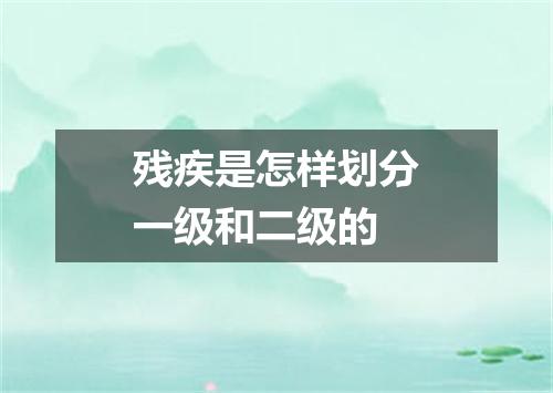 残疾是怎样划分一级和二级的
