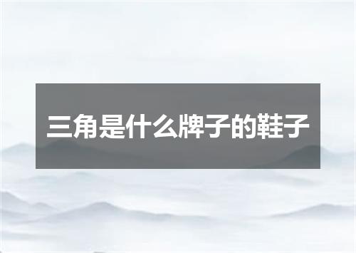 三角是什么牌子的鞋子