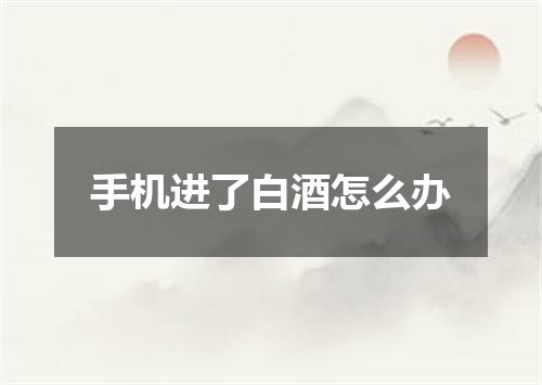 手机进了白酒怎么办