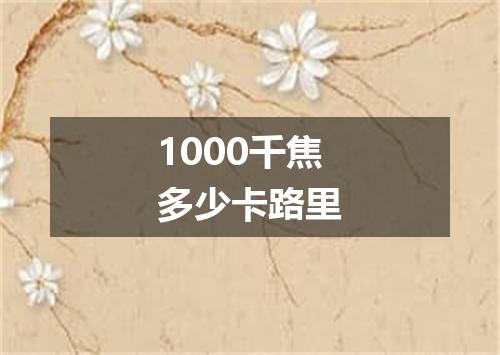 1000千焦多少卡路里