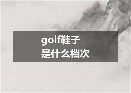 golf鞋子是什么档次