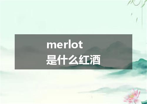 merlot是什么红酒