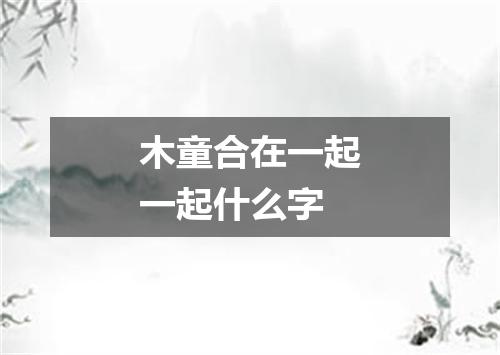 木童合在一起一起什么字