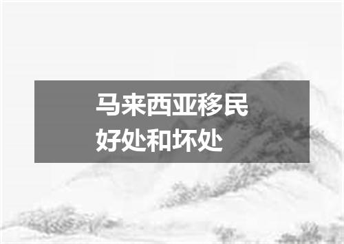 马来西亚移民好处和坏处