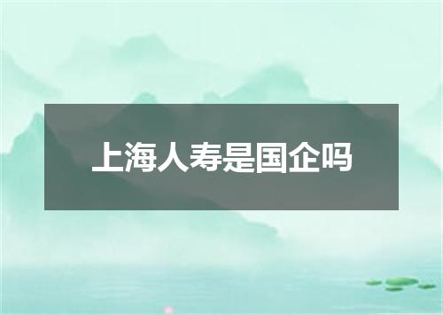 上海人寿是国企吗