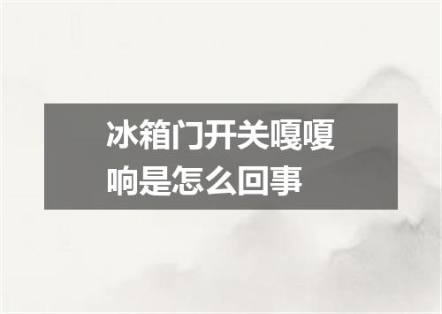 冰箱门开关嘎嗄响是怎么回事