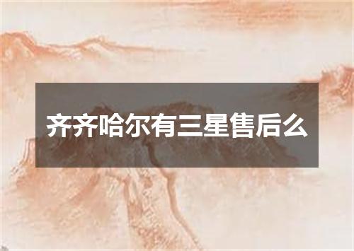 齐齐哈尔有三星售后么