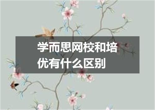 学而思网校和培优有什么区别