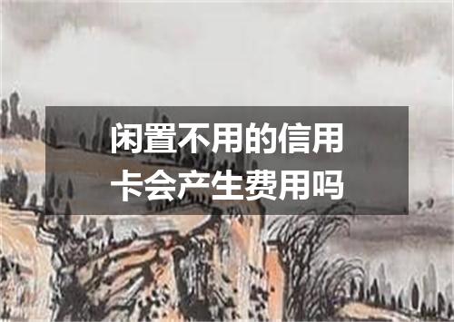 闲置不用的信用卡会产生费用吗