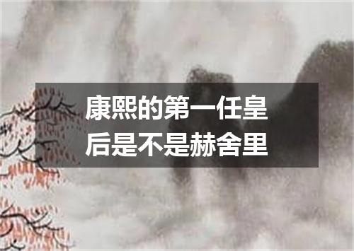 康熙的第一任皇后是不是赫舍里