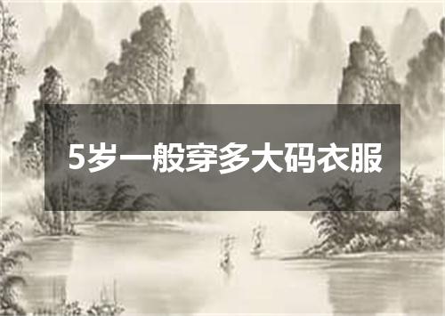 5岁一般穿多大码衣服