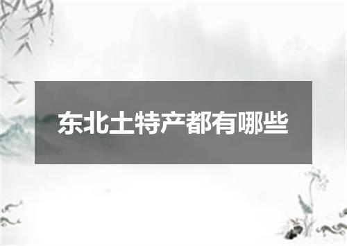 东北土特产都有哪些