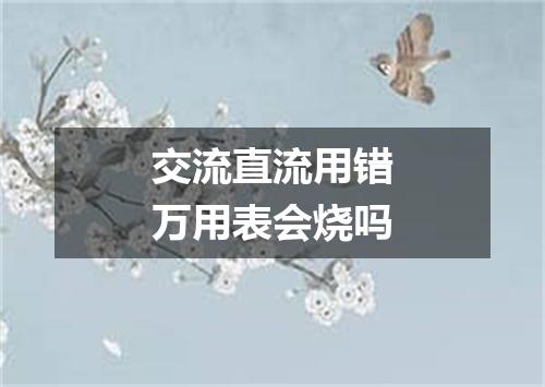 交流直流用错万用表会烧吗