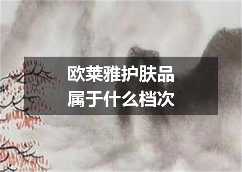 欧莱雅护肤品属于什么档次