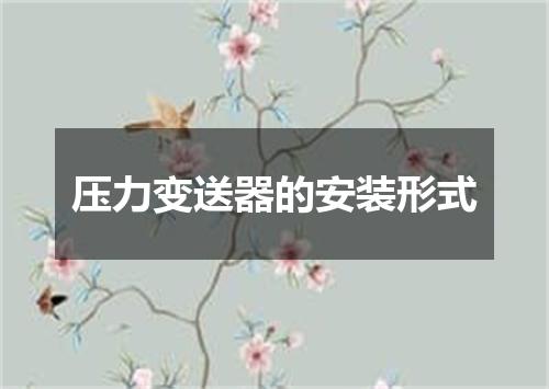 压力变送器的安装形式
