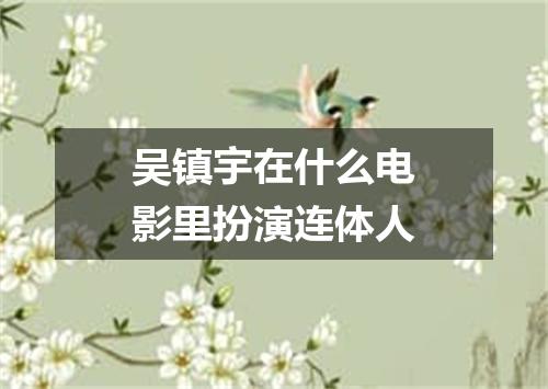 吴镇宇在什么电影里扮演连体人