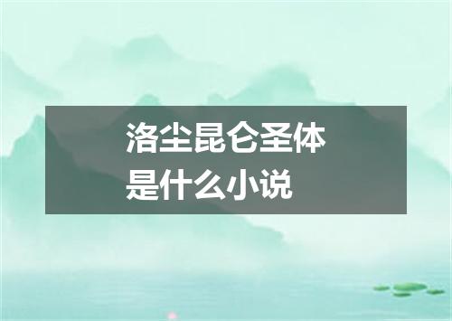 洛尘昆仑圣体是什么小说