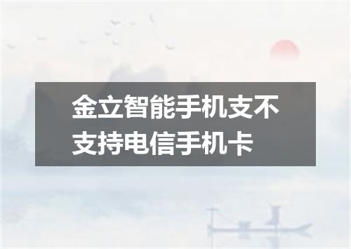 金立智能手机支不支持电信手机卡