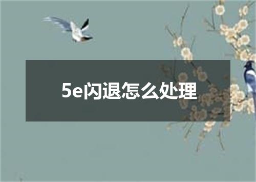 5e闪退怎么处理