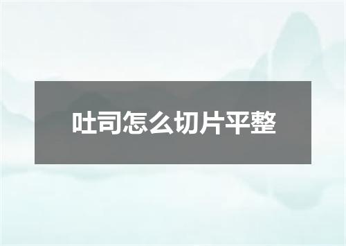 吐司怎么切片平整