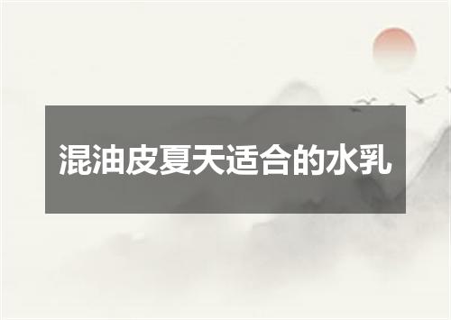混油皮夏天适合的水乳