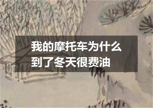 我的摩托车为什么到了冬天很费油