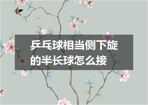乒乓球相当侧下旋的半长球怎么接