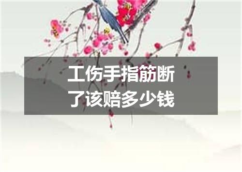 工伤手指筋断了该赔多少钱