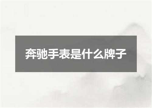 奔驰手表是什么牌子
