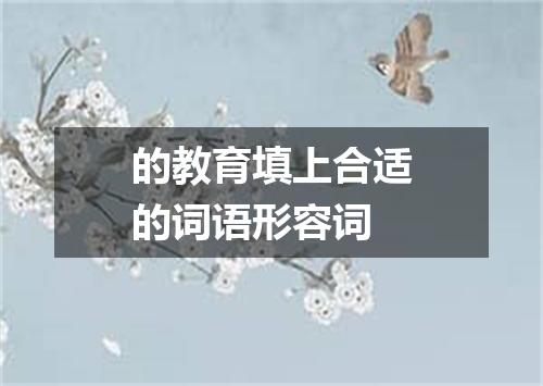 的教育填上合适的词语形容词