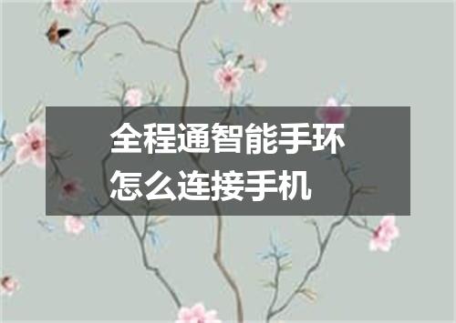 全程通智能手环怎么连接手机