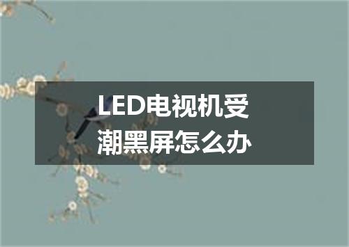 LED电视机受潮黑屏怎么办