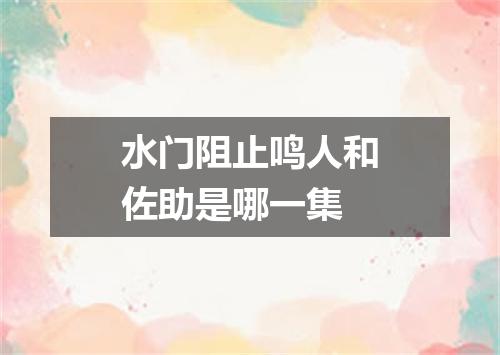 水门阻止鸣人和佐助是哪一集