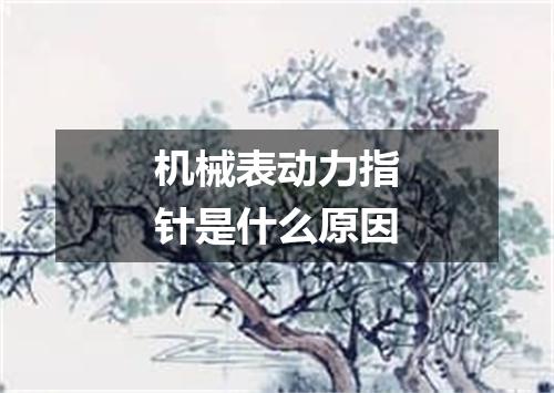 机械表动力指针是什么原因