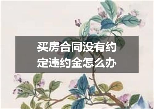 买房合同没有约定违约金怎么办