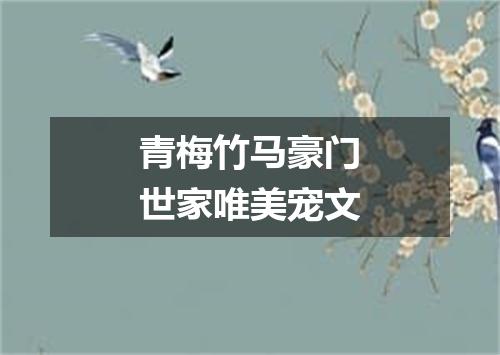 青梅竹马豪门世家唯美宠文