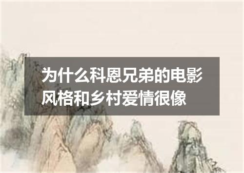 为什么科恩兄弟的电影风格和乡村爱情很像