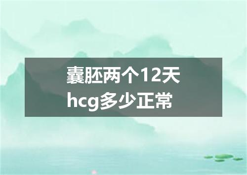 囊胚两个12天hcg多少正常