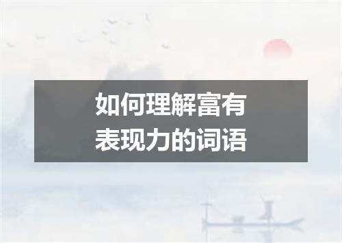 如何理解富有表现力的词语