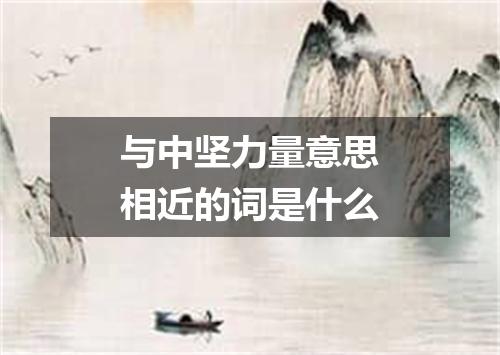 与中坚力量意思相近的词是什么