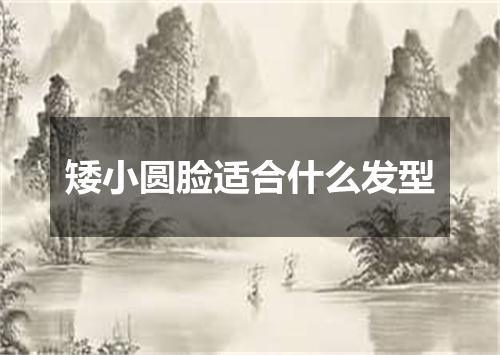 矮小圆脸适合什么发型