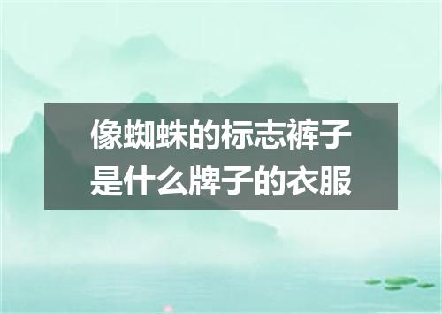 像蜘蛛的标志裤子是什么牌子的衣服