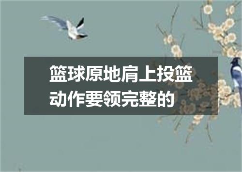 篮球原地肩上投篮动作要领完整的