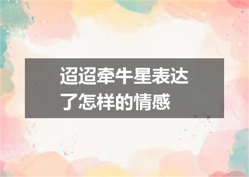 迢迢牵牛星表达了怎样的情感