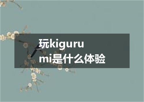 玩kigurumi是什么体验