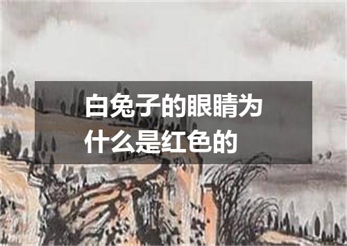 白兔子的眼睛为什么是红色的